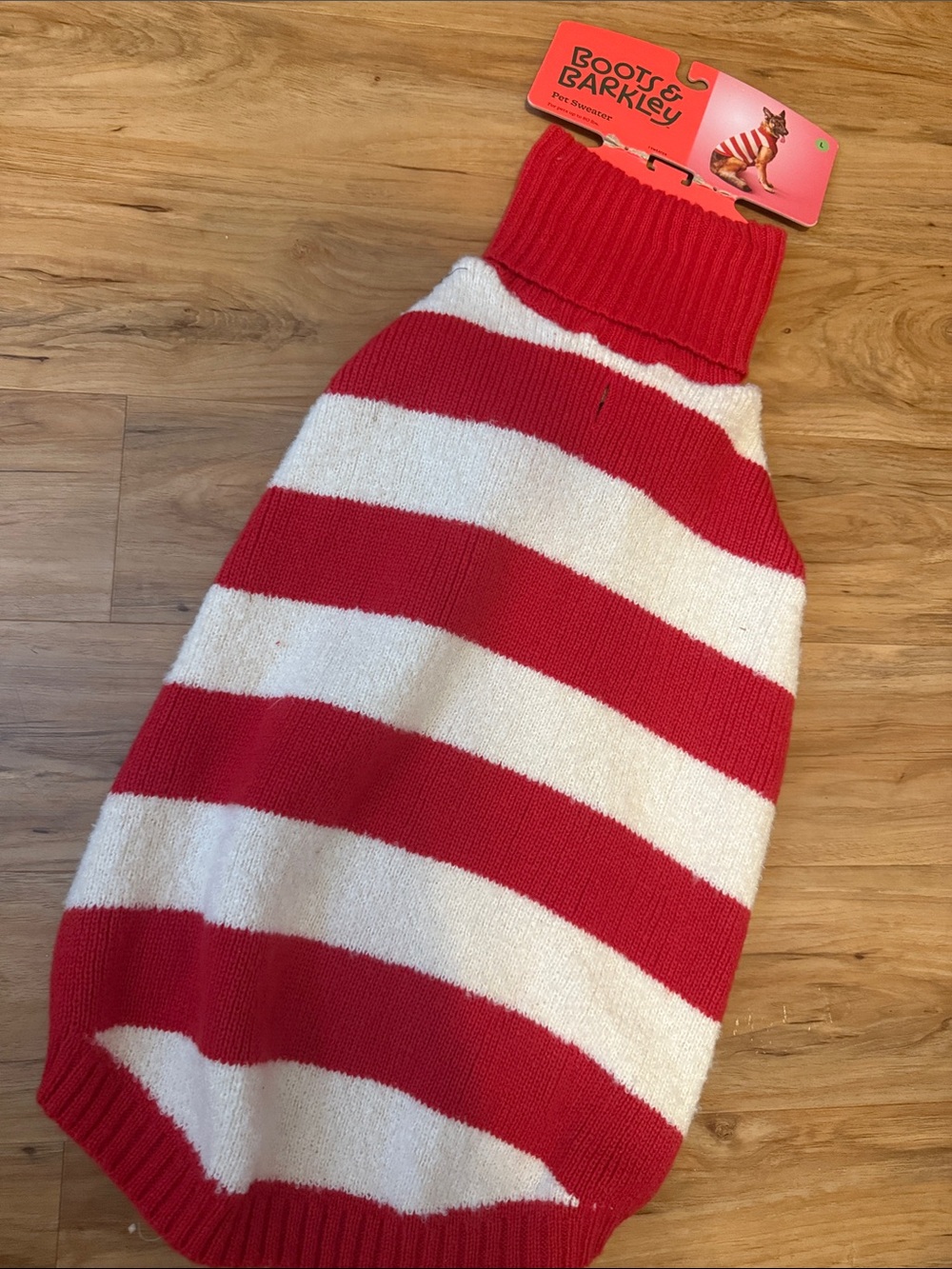 NWT Boots & Barkley Red and White Striped Cowl Sweater